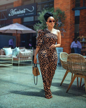 Load image into Gallery viewer, Cheetah One Shoulder Jumpsuit
