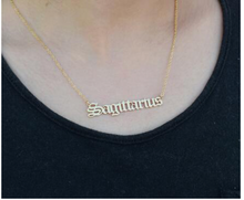Load image into Gallery viewer, Zodiac Word Necklace
