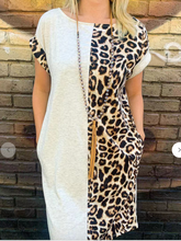 Load image into Gallery viewer, Half Cheetah T-Shirt Dress
