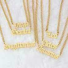 Load image into Gallery viewer, Zodiac Word Necklace
