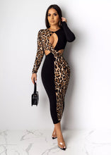 Load image into Gallery viewer, Cut out cheetah dress
