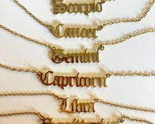 Load image into Gallery viewer, Zodiac Word Necklace
