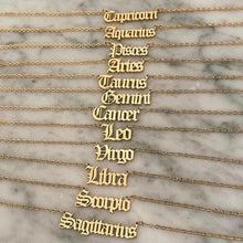 Load image into Gallery viewer, Zodiac Word Necklace
